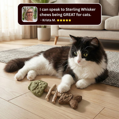 Sterling Whiskers™ Catnip & Silvervine Chew
