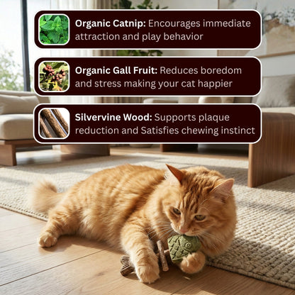 Sterling Whiskers™ Catnip & Silvervine Chew