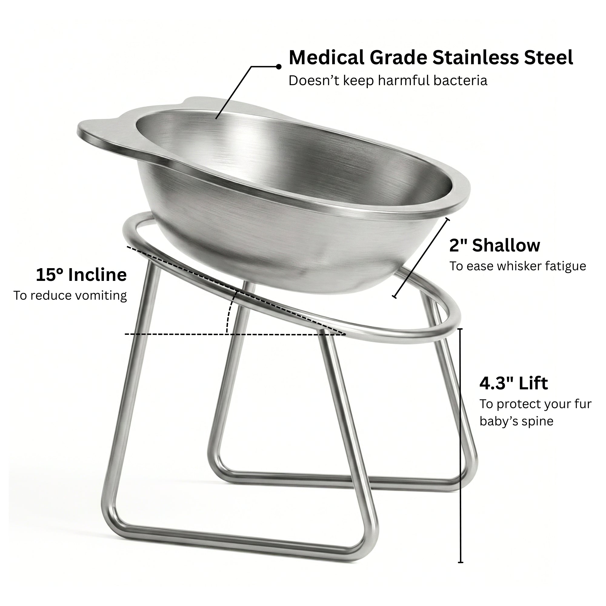 Sterling Whiskers™ Orthopedic Feeding Bowl