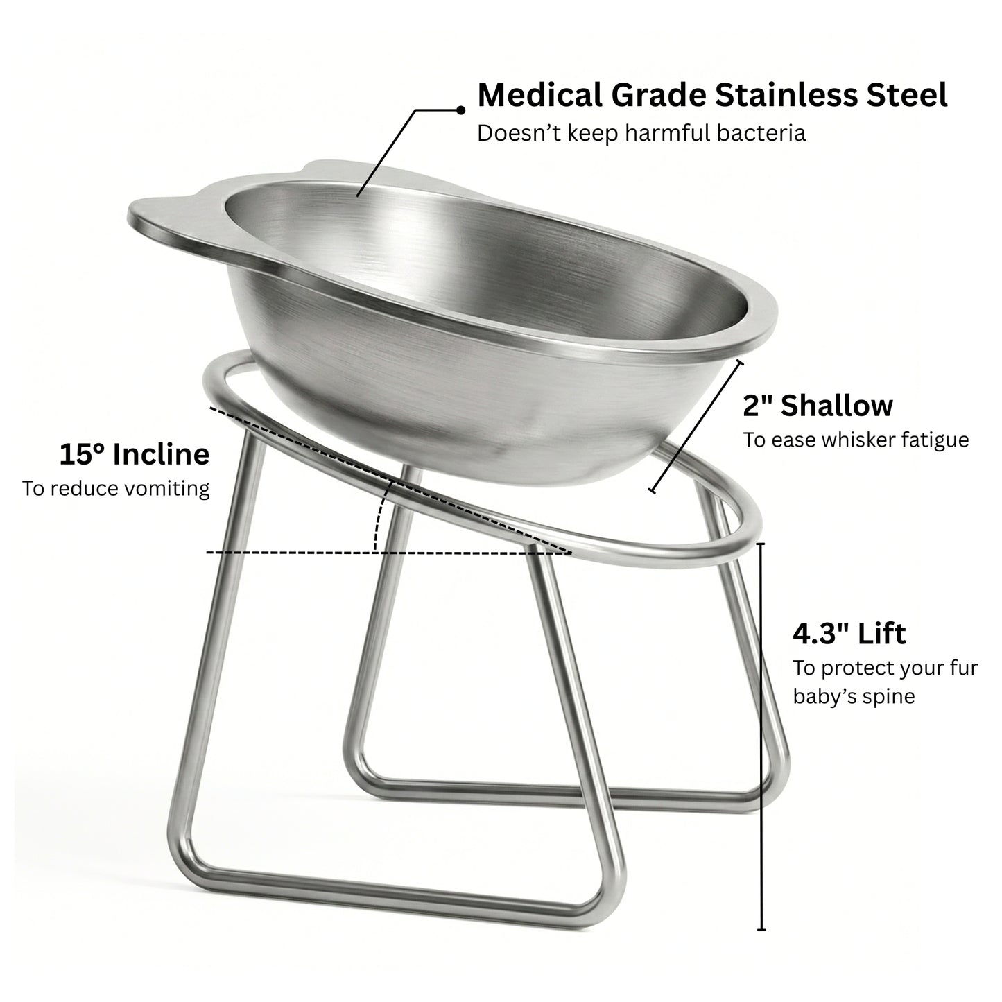 Sterling Whiskers™ Orthopedic Feeding Bowl