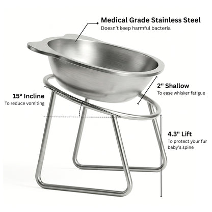 Sterling Whiskers™ Orthopedic Feeding Bowl